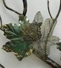 Wrought Iron Decorative Tree Wall Art With LED In Green
