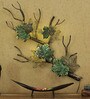 Wrought Iron Decorative Tree Wall Art With LED In Green