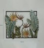 Wrought Iron Floral Frame In Green With LED Wall Art