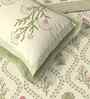Green Jaipuri Blockprint 250 TC Pure Cotton King Sized Double Bedsheet with 2 Pillow Covers