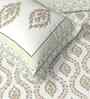 Green Jaipuri Blockprint 250 TC Pure Cotton King Sized Double Bedsheet with 2 Pillow Covers