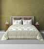 Green Jaipuri Blockprint 250 TC Pure Cotton King Sized Double Bedsheet with 2 Pillow Covers