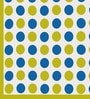 Blue Geometric 120 TC Cotton Queen Sized Bedsheet with 2 Pillow Cover