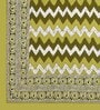 Green Abstract 120 TC Cotton Queen Sized Bedsheet with 2 Pillow Cover