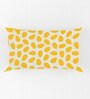 Yellow Abstract 120 TC Cotton Queen Sized Bedsheet with 2 Pillow Cover