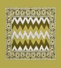 Green Abstract 120 TC Cotton Queen Sized Bedsheet with 2 Pillow Cover