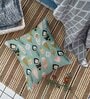 Green Jute Abstract 16x16 inches Cushion Covers (Pack of 2)