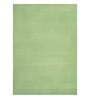 Green Solidd Jute & Cotton 5 ft x 7 ft Hand Woven Carpet