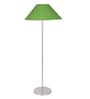 Green Jute Coolie Shade Floor Lamp Steel Base