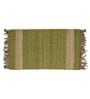 Green Jute Reversible Hand Woven 4 x 2 Feet Dhurrie