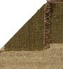 Green Jute Reversible Hand Woven 4 x 2 Feet Dhurrie