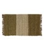 Green Jute Reversible Hand Woven 4 x 2 Feet Dhurrie