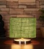 Green Jute Table Lamp with Steel Base -32