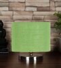 Green Jute Table Lamp with Steel Base -32