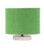 Green Jute Table Lamp with White wood base -34