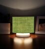 Green Jute Table Lamp with White wood base -34