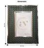 Green Leather & Metal Weave Wall And Tabletop Photo Frame 5X7Inches