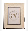 Green Leather & Metal Weave Wall And Tabletop Photo Frame 5X7Inches
