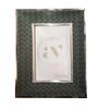 Green Leather & Metal Weave Wall And Tabletop Photo Frame 5X7Inches