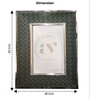 Green Leather & Metal Weave Wall And Tabletop Photo Frame 5X7Inches