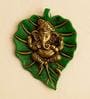 Wrought Iron Lord Ganesha Wall Art In Green