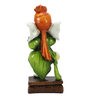 Green Lord Ganesha Playing Instrument Decorative Showpiece