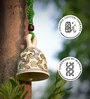 Green Macrame Ceramic Handmade bell for Wall hanging