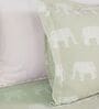 Green Mandala Elephant Print 210 TC 100% Cotton Superking Bedsheet with 2 Pillow Covers