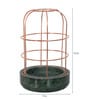Green Marble With Copper Metal Desk Pot