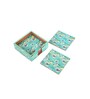 Green Mdf Bird Mdf Wood Square (Set of 6) Coasters