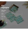 Green Mdf Bird Mdf Wood Square (Set of 6) Coasters
