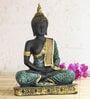 Green Meditating Buddha Decorative Showpiece