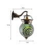 Mendeleev Green Metal and Glass Wall Sconces