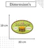 Green Metal Fresh & Delicious Hamburger Wall Hanging