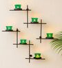 Green Metal Yoshihisa Wall Tea Light Holders (Pack Of 2)