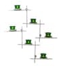 Green Metal Yoshihisa Wall Tea Light Holders (Pack Of 2)