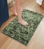 Green Microfiber 18x30 Inches Anti Skid Bath Mat