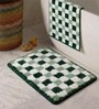 Green Microfiber 23X15 Inches Anti-Skid Bath Mat