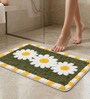 Green Microfiber 23X15 Inches Anti-Skid Bath Mat