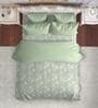 Green Microfiber Floral 150 GSM Double Bed Comforter