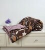 Brown Floral Reversible 180 GSM Double Bed AC All Season Comforter