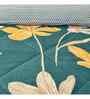 Green Microfiber Floral 180 GSM Double Size Reversible Comforter