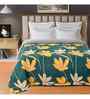 Green Microfiber Floral 180 GSM Double Size Reversible Comforter