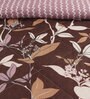 Brown Floral Reversible 180 GSM Double Bed AC All Season Comforter