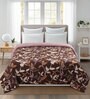 Brown Floral Reversible 180 GSM Double Bed AC All Season Comforter