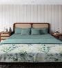 Green Microfiber Floral 80 GSM Double Bed Dohar