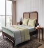 Green Microfiber Geometric 150 GSM Double Bed Comforter