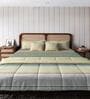 Green Microfiber Geometric 150 GSM Double Bed Comforter