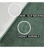Green Solid Microfibre 4 ft x 6 ft Machine Made Carpet