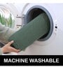 Green Solid Microfibre 4 ft x 6 ft Machine Made Carpet